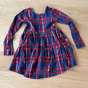 Hannah Andersson Plaid Long Sleeve Kids Dress